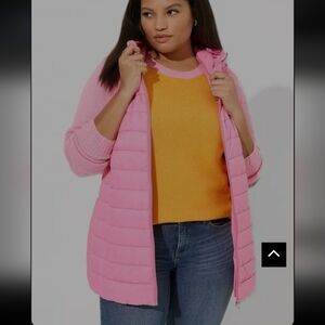 Torrid Pink Light Packable Full Zip Puffer Vest